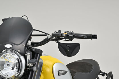 DAYTONA Handlebar Clamp D-Mirror 19" ABS Nylon Half Moon 81001