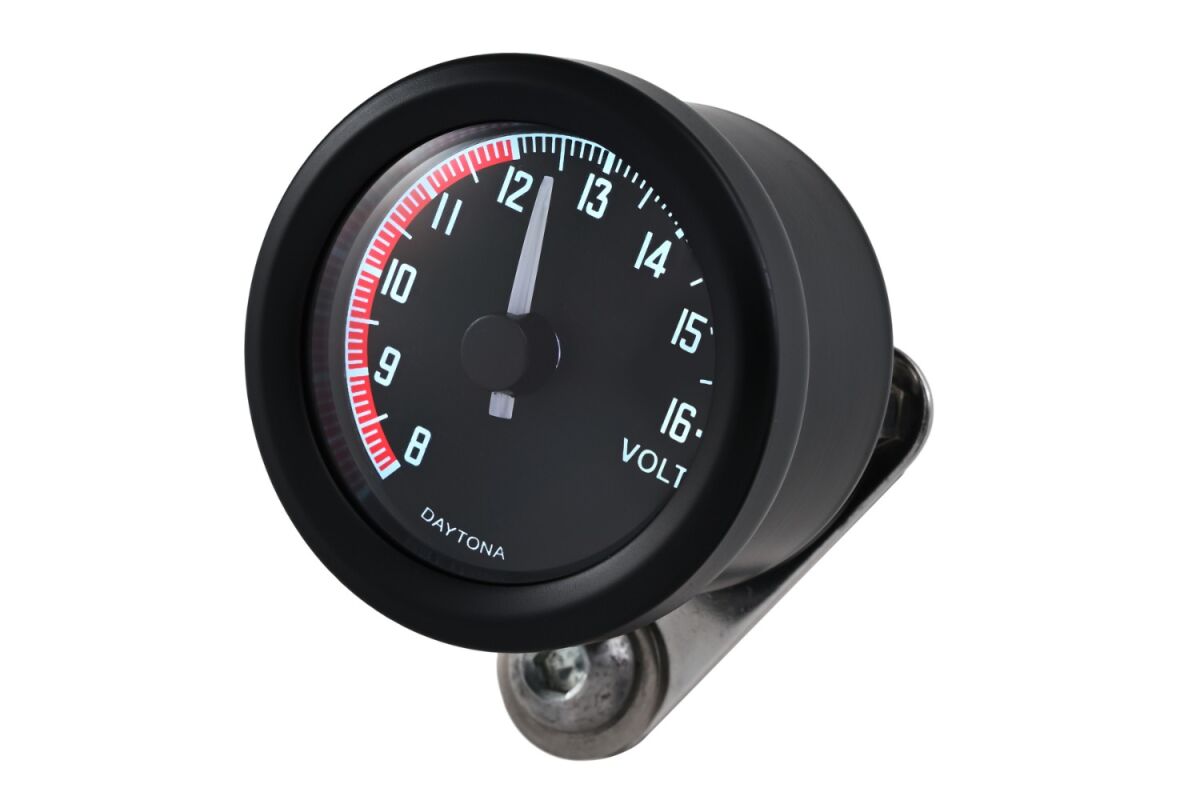 DAYTONA VELONA VOLT METER RED FACE 80860