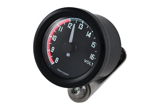 DAYTONA VELONA VOLT METER RED FACE 80860