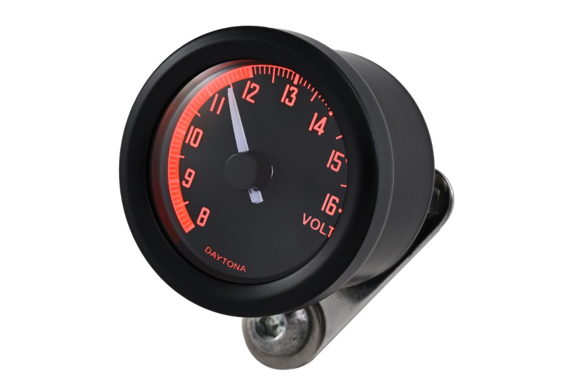 DAYTONA VELONA VOLT METER RED FACE 80860