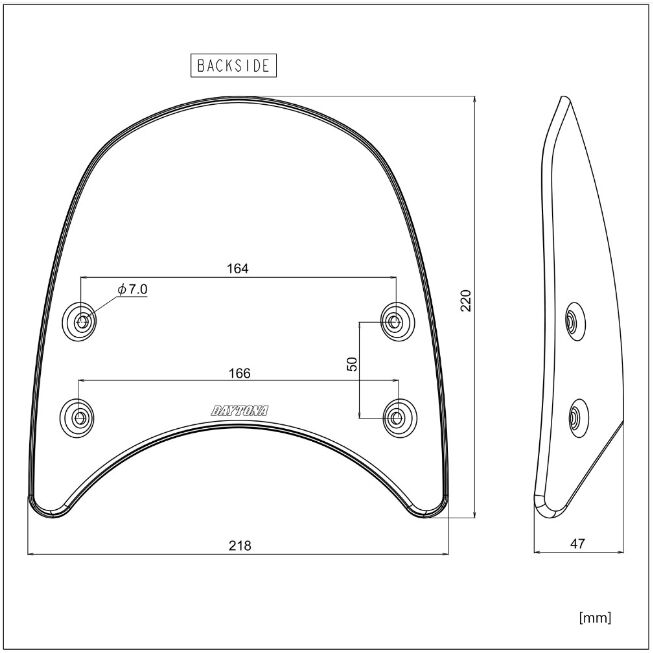 DAYTONA METER VISOR & BRACKET SET KWSK 81725