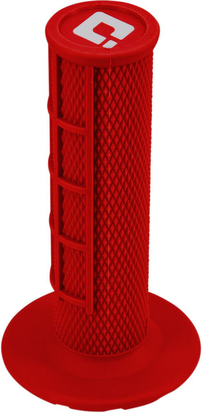 ODI MX V2 LOCK-ON HALF-WAFFLE GRIP RED H36HWR