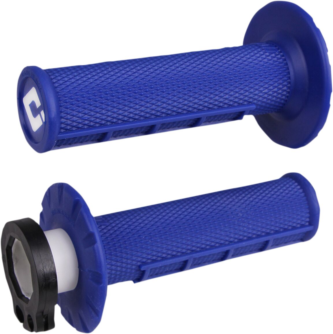 ODI MX V2 LOCK-ON HALF-WAFFLE GRIP BLUE H36HWU