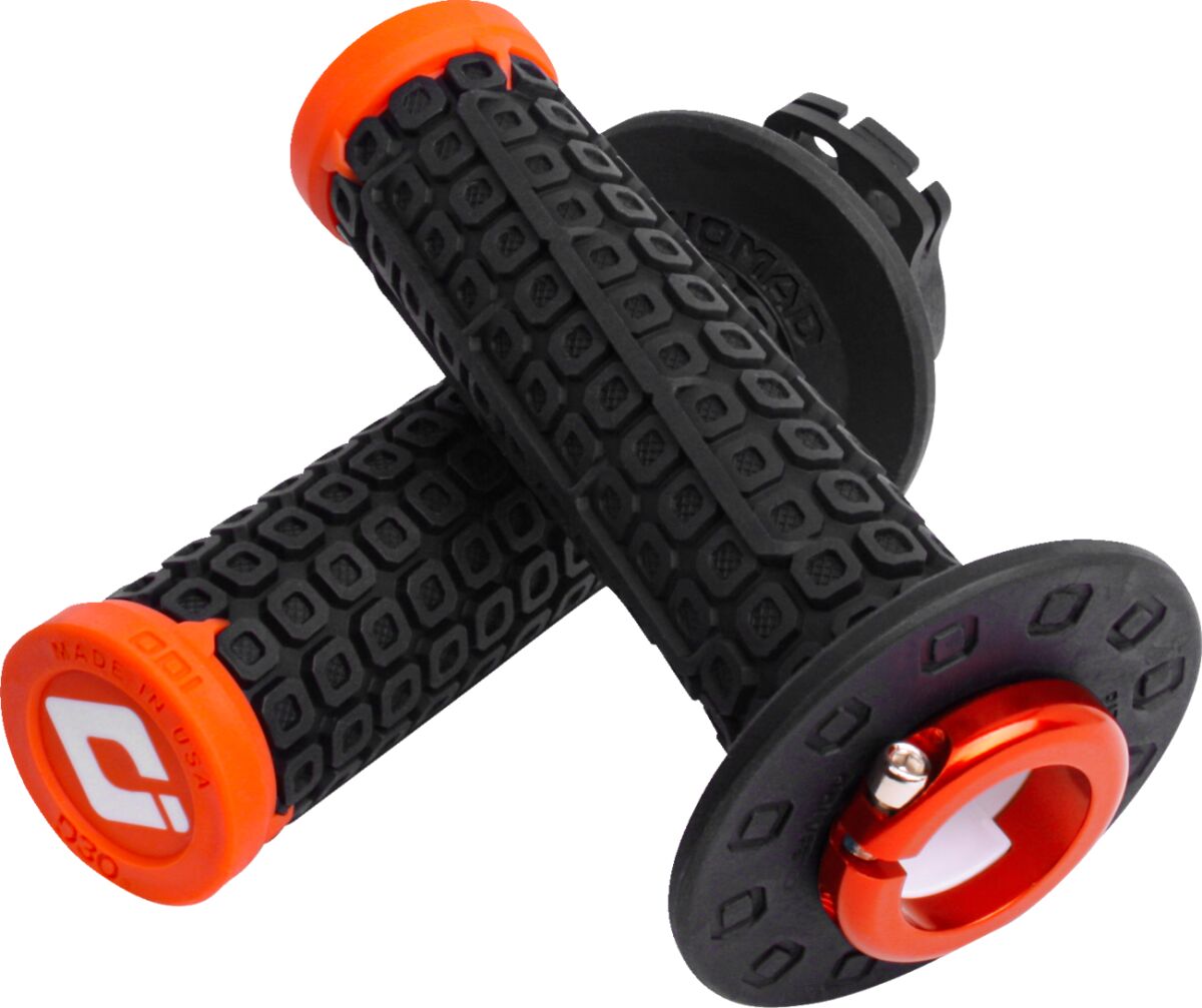 ODI Nomad Lock-On Grips - Off-Road - Black/Orange/Orange H36NDBO