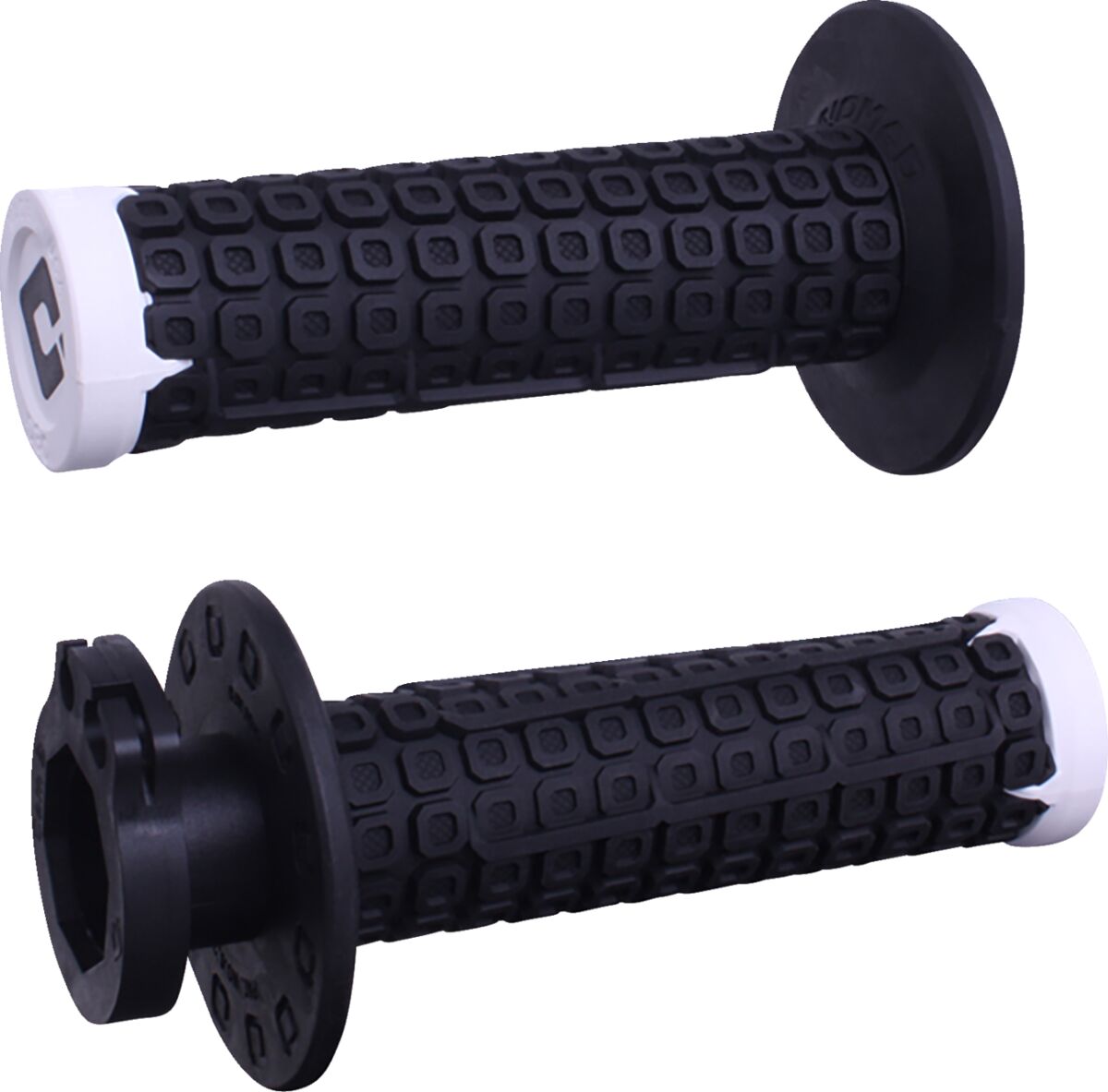 ODI Nomad Lock-On Grips - Off-Road - Black/White/Silver H36NDBW