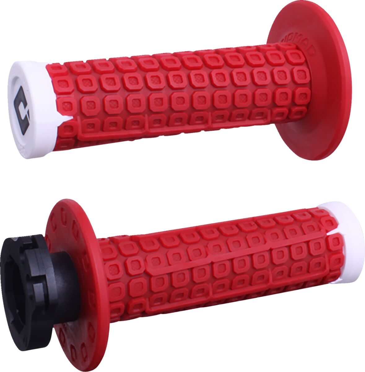 ODI Nomad Lock-On Grips - Off-Road - Red/White/Silver H36NDRW