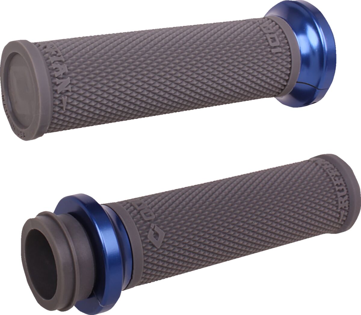 ODI GRIPS RUFFIAN LOCK ON HD TBW BLK/ANO BLUE V30HTWH-U