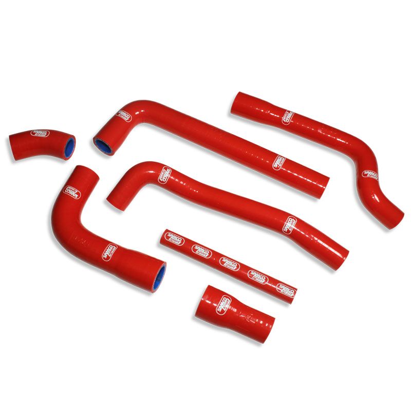 SAMCO SPORT RADIATOR HOSE KIT SILICONE RED GAS-8-RD