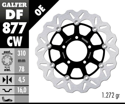 GALFER BRAKE ROTOR FLOATING WAVE DF877CW