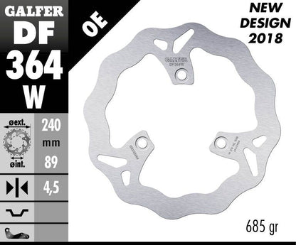 GALFER BRAKE ROTOR FIXED WAVE DF364W
