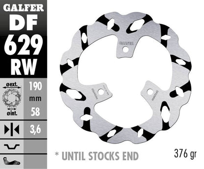 GALFER BRAKE DISC FIXED WAVE GROOVED DF629RW