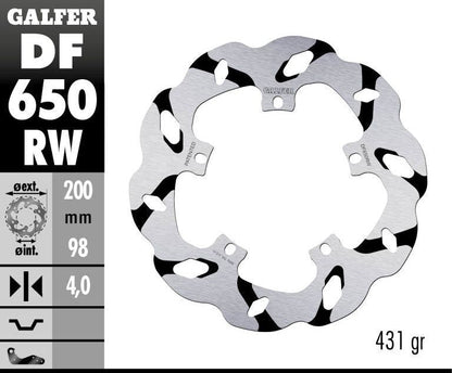 GALFER BRAKE DISC FIXED WAVE GROOVED DF650RW