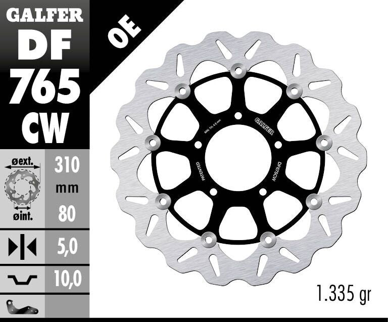 GALFER BRAKE ROTOR FLOATING WAVE DF765CW