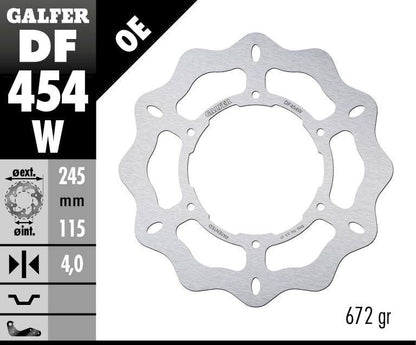 GALFER BRAKE ROTOR FIXED WAVE DF454W