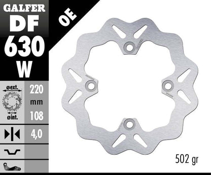 GALFER BRAKE ROTOR FIXED WAVE DF630W