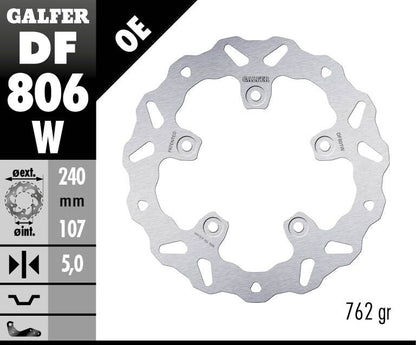 GALFER BRAKE ROTOR FIXED WAVE DF806W