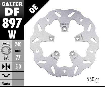 GALFER BRAKE ROTOR FIXED WAVE DF897W