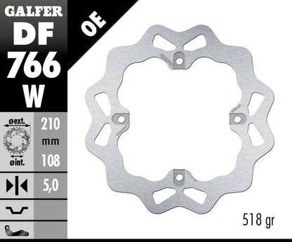 GALFER BRAKE ROTOR FIXED WAVE DF766W