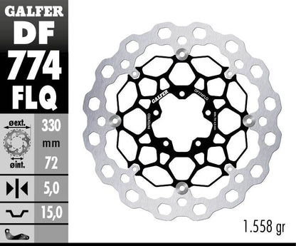 GALFER BRAKE ROTOR FLOATING CUBIQ DF774FLQ