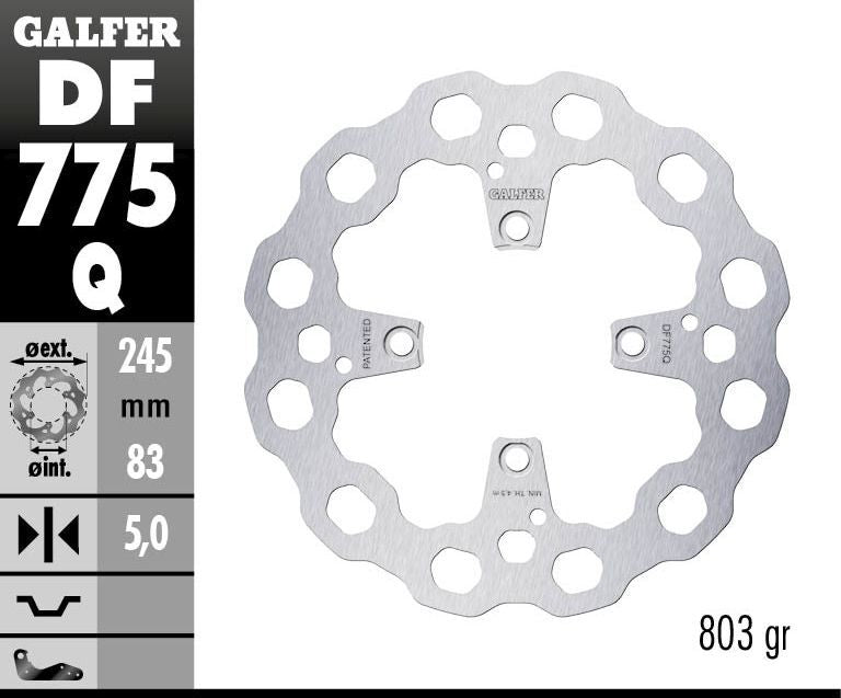 GALFER BRAKE ROTOR FIXED CUBIQ DF775Q