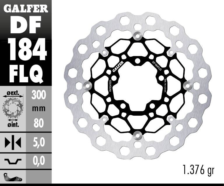 GALFER BRAKE ROTOR FLOATING CUBIQ DF184FLQ
