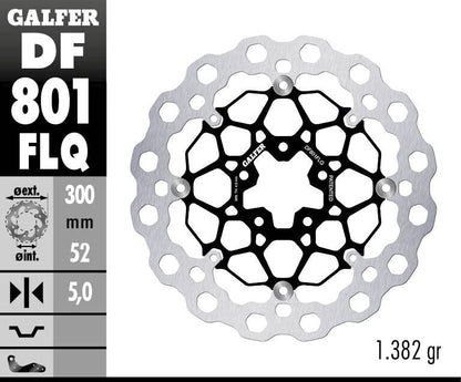 GALFER BRAKE ROTOR FLOATING CUBIQ DF801FLQ