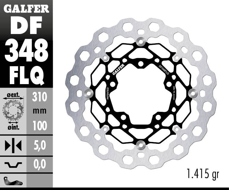 GALFER BRAKE ROTOR FLOATING CUBIQ DF348FLQ