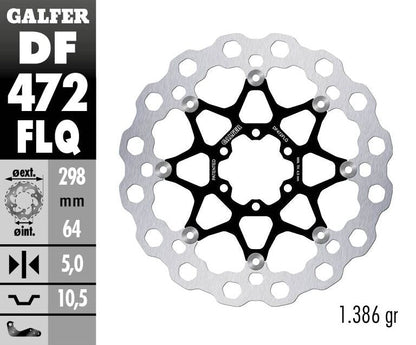 GALFER BRAKE ROTOR FLOATING CUBIQ DF472FLQ