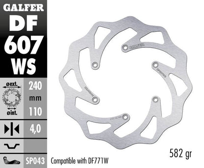 GALFER BRAKE DISC FIXED WAVE 240MM DF607WS