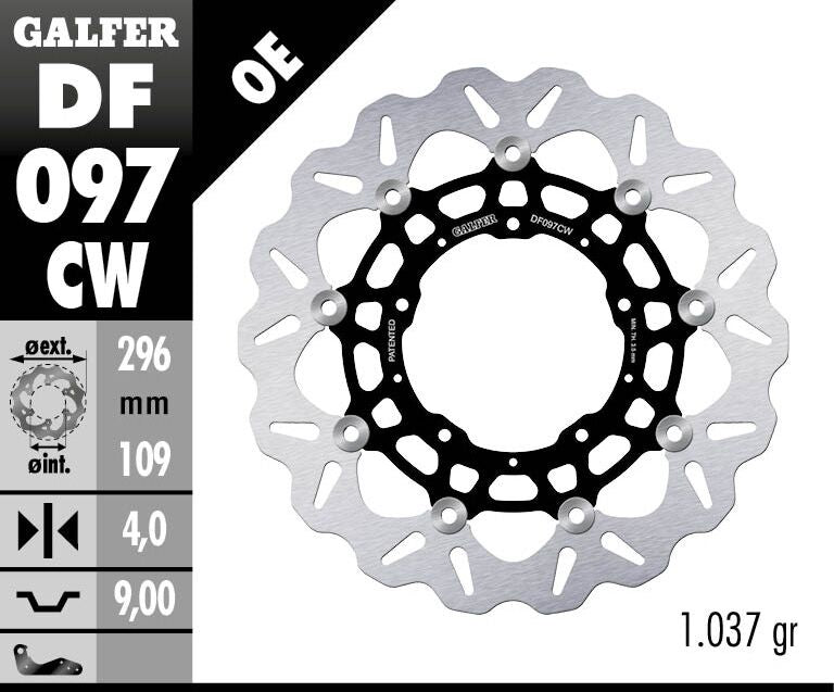 GALFER BRAKE ROTOR FLOATING WAVE DF097CW