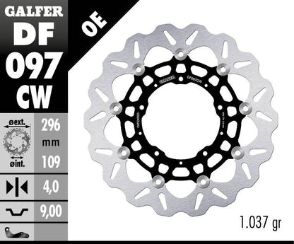 GALFER BRAKE ROTOR FLOATING WAVE DF097CW