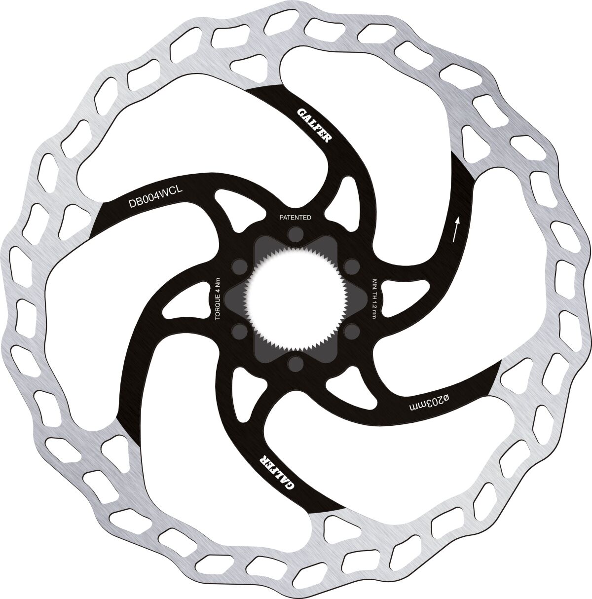 GALFER DISC WAVE 203X1.8MM C-LOC DB004WCL