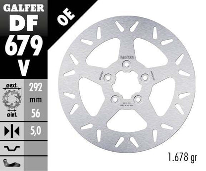 GALFER BRAKE ROTOR FIXED ROUND DF679V