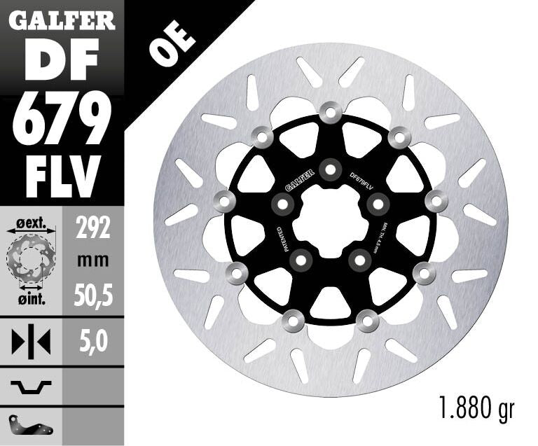 GALFER BRAKE DISC FLOATING ROUND DF679FLV