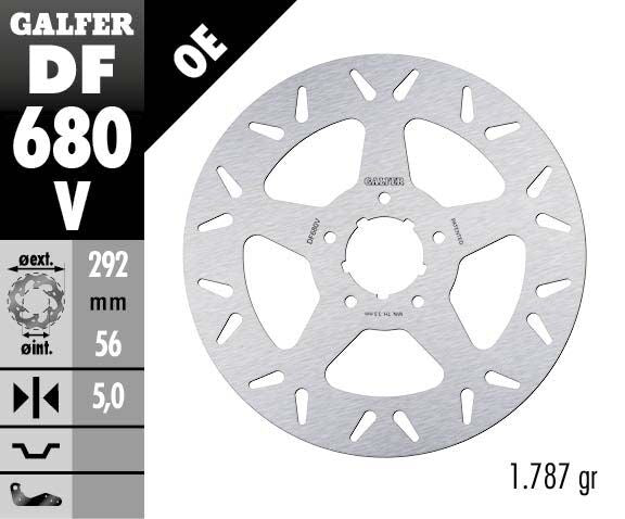 GALFER BRAKE ROTOR FIXED ROUND DF680V