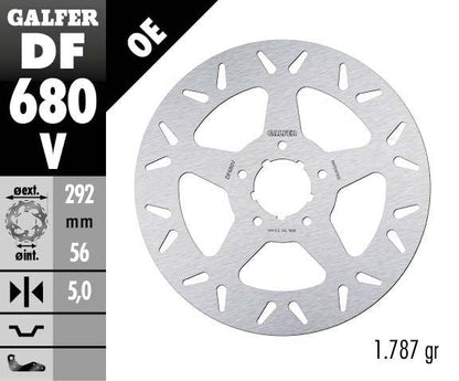 GALFER BRAKE ROTOR FIXED ROUND DF680V