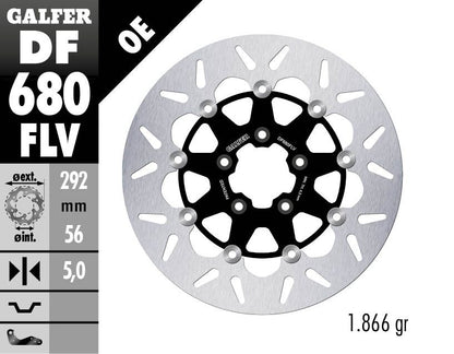 GALFER BRAKE DISC FLOATING ROUND DF680FLV