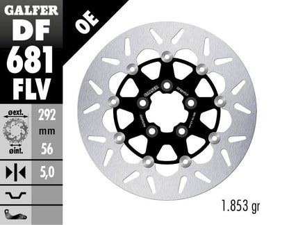 GALFER BRAKE ROTOR FLOATING ROUND DF681FLV