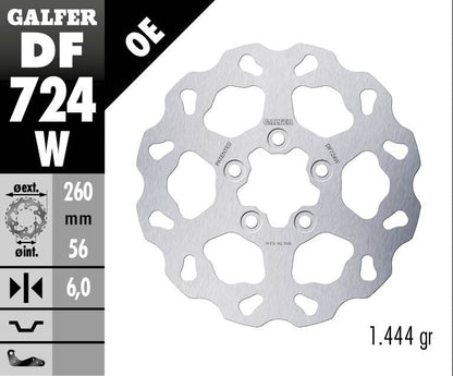 GALFER BRAKE ROTOR FIXED WAVE DF724W