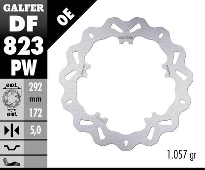 GALFER BRAKE ROTOR FIXED WAVE DF823PW