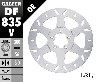 GALFER BRAKE ROTOR FIXED ROUND DF835V