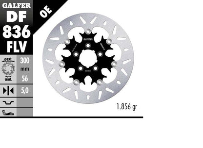 GALFER BRAKE ROTOR FLOATING ROUND DF836FLV