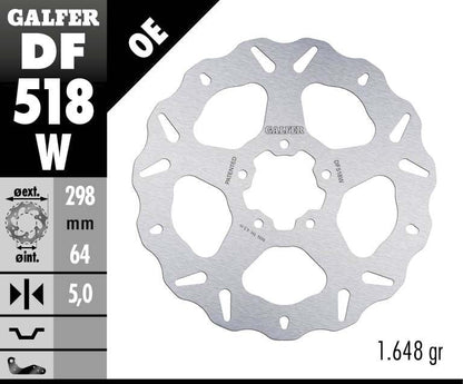 GALFER BRAKE ROTOR FIXED WAVE DF518W
