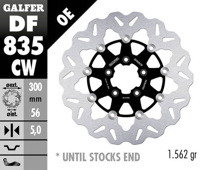 GALFER BRAKE ROTOR FLOATING WAVE DF835CW