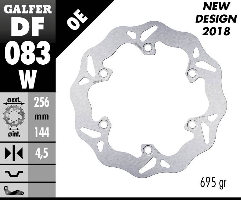 GALFER BRAKE ROTOR FIXED WAVE DF083W