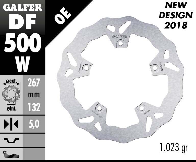 GALFER BRAKE ROTOR FIXED WAVE DF500W