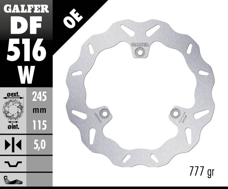 GALFER BRAKE ROTOR FIXED WAVE DF516W