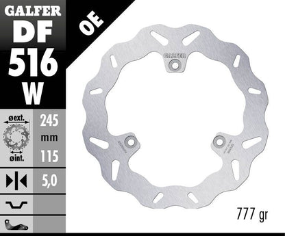 GALFER BRAKE ROTOR FIXED WAVE DF516W