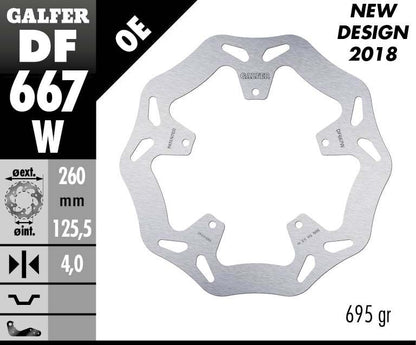 GALFER BRAKE ROTOR FIXED WAVE DF667W