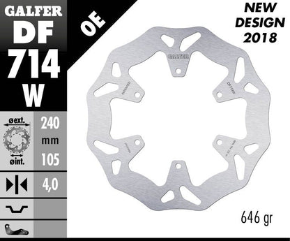 GALFER BRAKE ROTOR FIXED WAVE DF714W